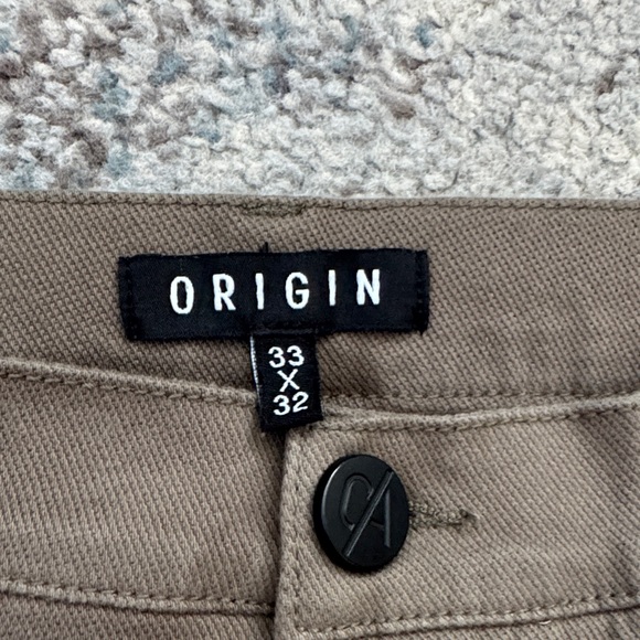 Origin Apparel Men’s Stretch Pants Taupe Brown Slim Fit 33x32 - Picture 3 of 7